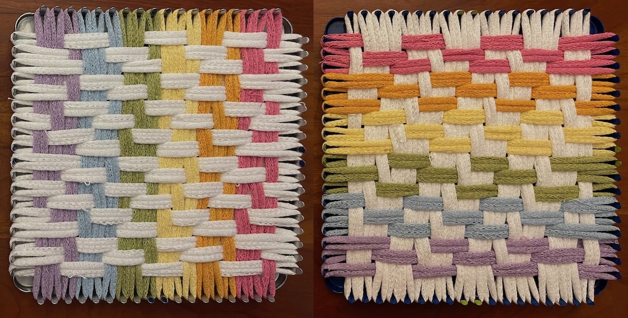 Offset Color Patterns Offset Twill Rainbows – Piglet's Potholder Patterns